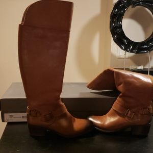 Western camel/brown tall boots